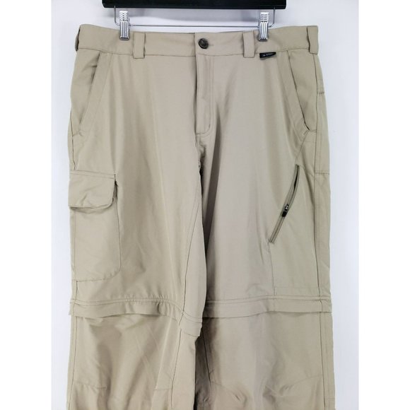 Eastern Mountain Sports Convertible Pants Men's Size 36R Tan Gusseted - Picture 2 of 7